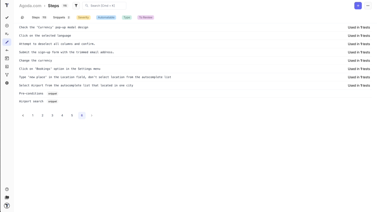 Testomat.io - Delete Unused Steps