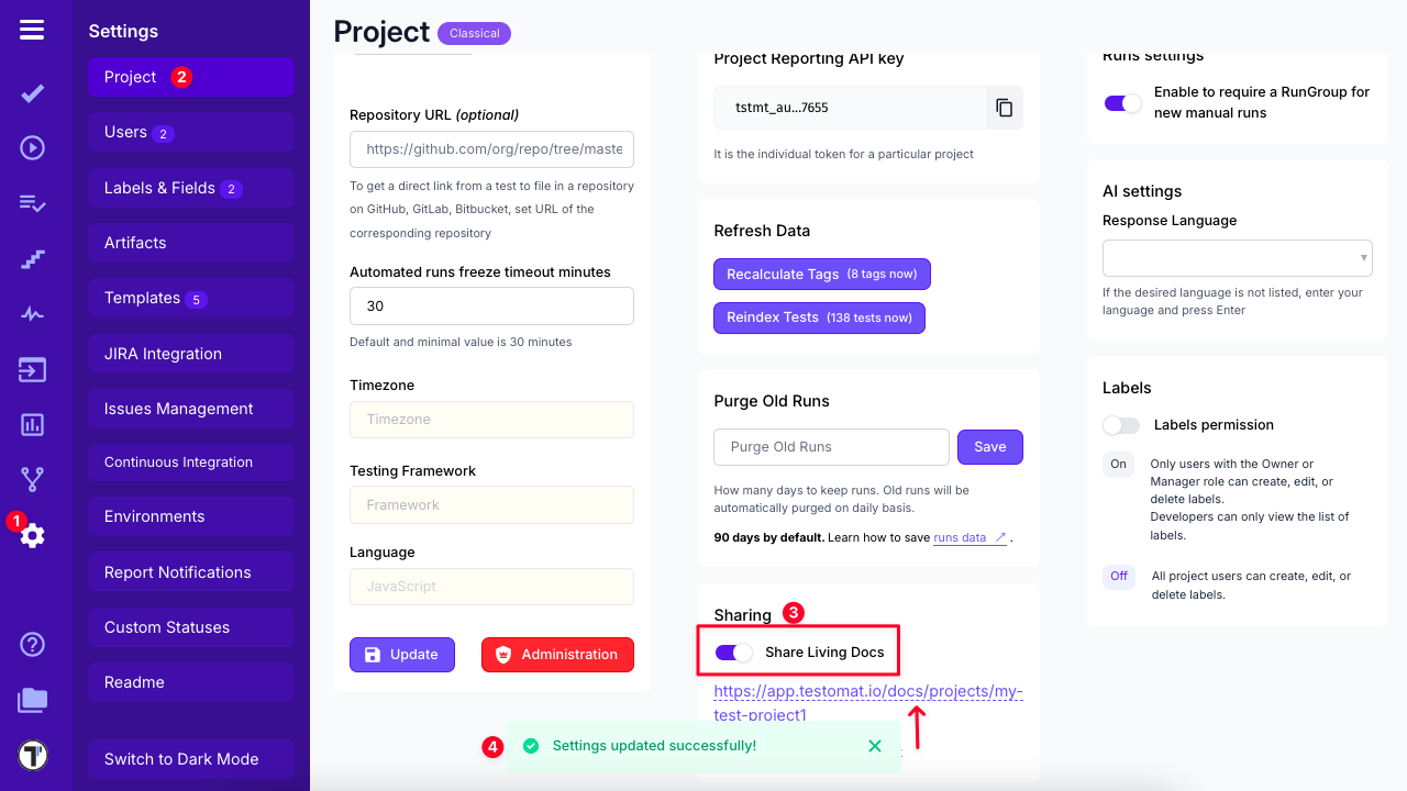 Enabling Living Docs
